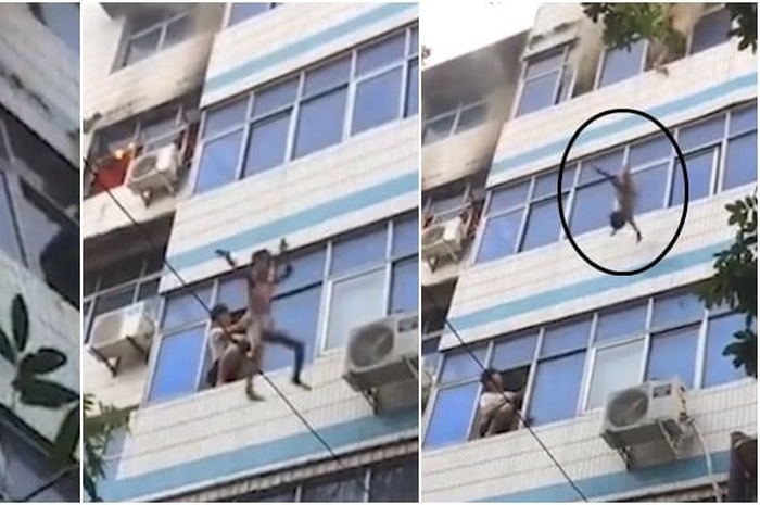 Kebakaran ini membuat seorang wanita dan putrinya yang berusia 3 tahun dan putranya yang berusia 9 tahun, terjebak di dalamnya.