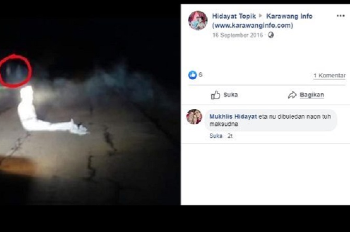 Teror pocong di Karawang merupakan tipuan begal motor.
