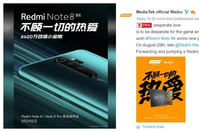 Konfirmasi Mediatek bahwa Redmi Note 8 Series akan gunakan Helio G90T