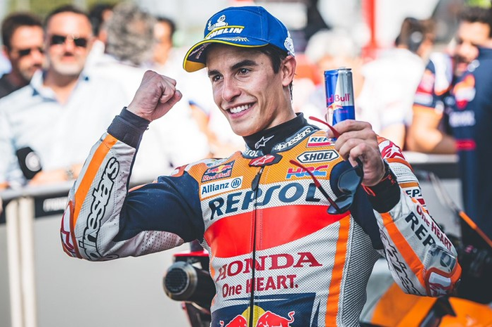 Marc Marquez selalu bersama minuman Redbull
