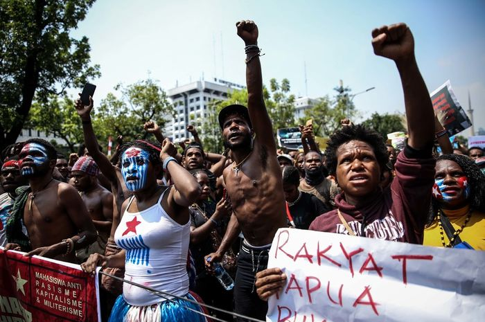 Sejumlah mahasiswa Papua di Jakarta