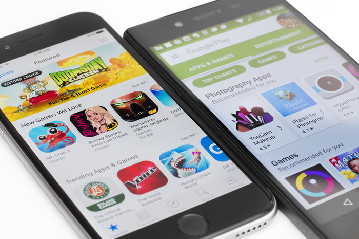 Ilustrasi aplikasi Google Play Store