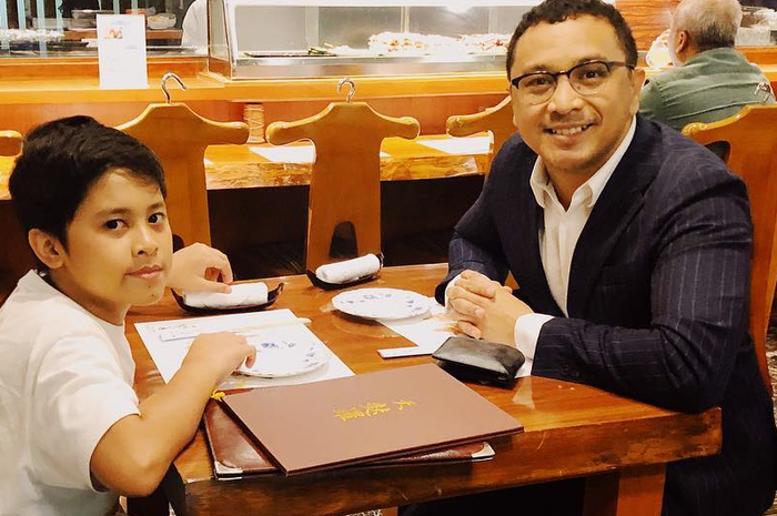 Giring dan putra sambungnya, Zidane Ganesha