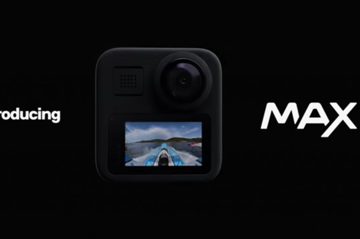GoPro Max, kamera aksi dengan kemampuan merekam video 360 derajat.