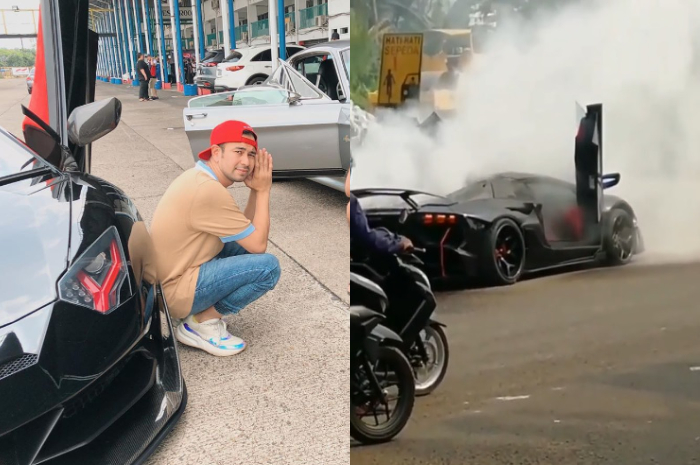 Mobil Lamborghini Raffi Ahmad terbakar