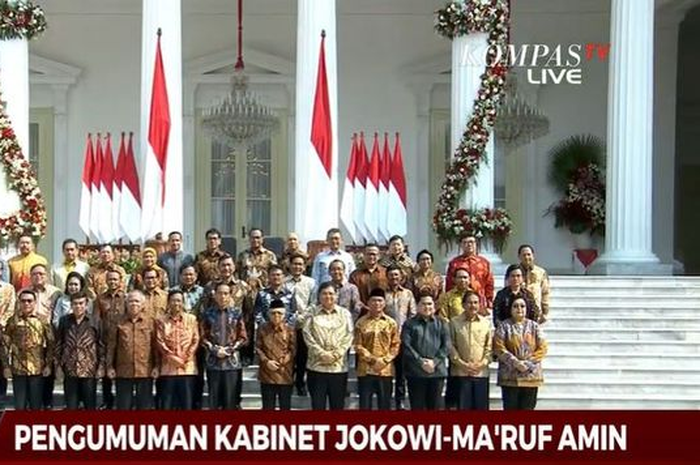 Pelantikan menteri kabinet kerja jilid dua pada Rabu (23/10/2019).