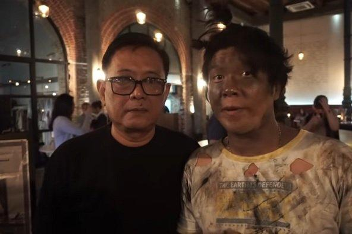 Andika Mahesa alias Babang Tamvan menyamar sebagai gelandangan.