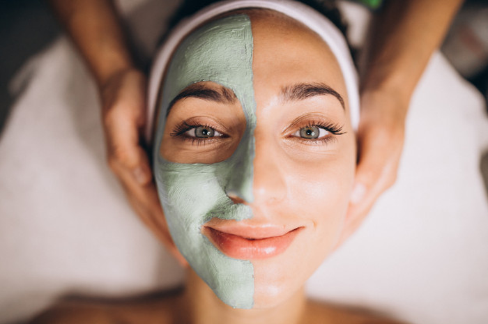 Ilustrasi masker alami untuk wajah glowing