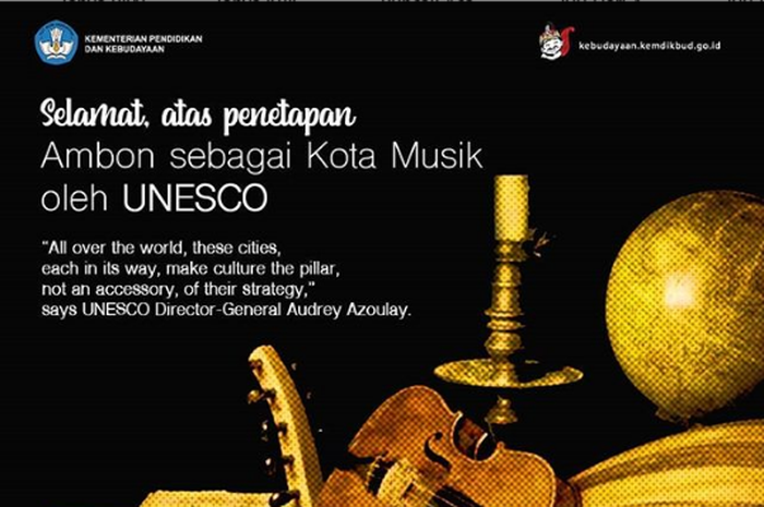 Pengumuman Kota Ambon jadi Kota Musik UNESCO