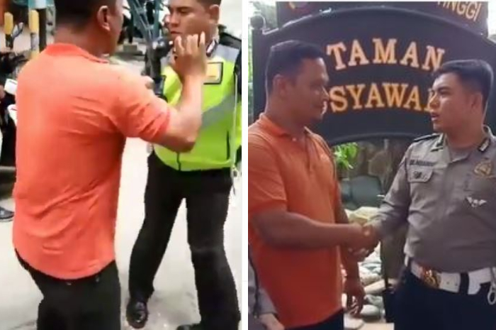 Polisi yang adu pukul dengan Sopir ambulans pembawa pasien akhirnya berdamai
