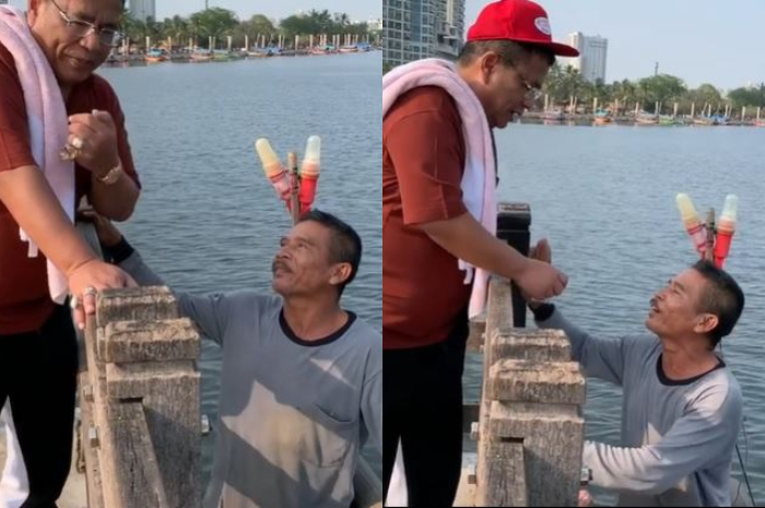 Seorang nelayan menolak pemberian uang dari Hotman Paris. Padahal ia hanya mendapatkan rezeki sedikit saat itu.