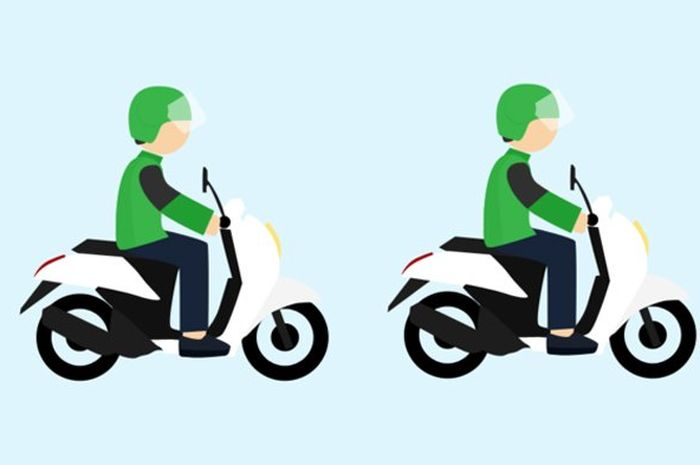 Ilustrasi ojek online.