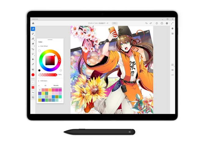 Adobe Fresco di Microsoft Surface