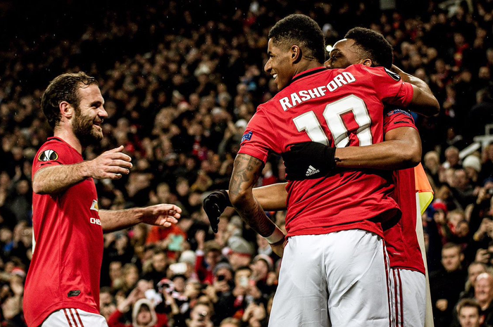 Manchester United saat menjungkalkan Partizan Belgrade 3-0 di Old Trafford, Kamis (7/11/2019).