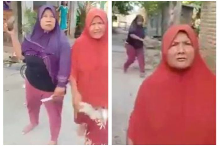 Viral video saat emak-emak atau wanita paruh baya ini mengamuk saat utangnya ditagih oleh seseorang.