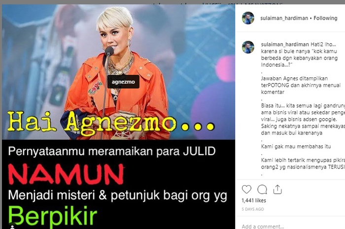 Disindir netizen karena mengaku tidak berdarah Indonesia, pensiunan TNI ini justru memberikan komentar pedas kepada netizen: julid!