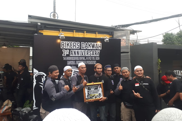 Bikers Dakwah memperingati hari jadi pertamanya di Pejaten, Jakarta Selatan