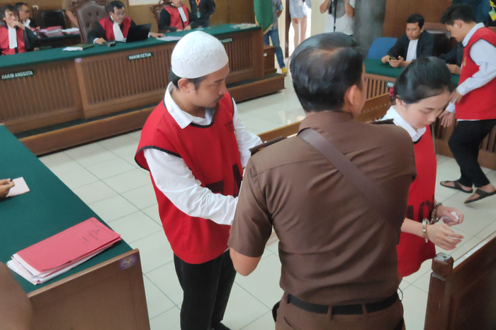 Zul Zivilia saat sidang putusan kasus penyalahgunaan narkoba di Pengadilan Negeri Jakarta Utara pada Rabu (18/12/2019).
