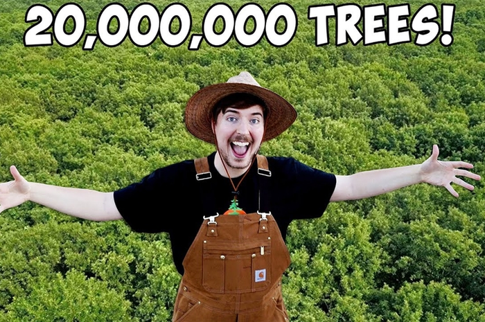 Youtuber MrBeast dengan project penanaman 20 juta pohon