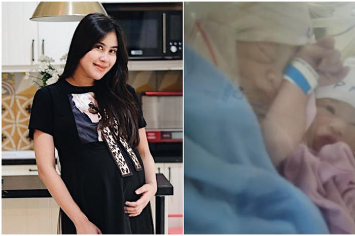 Syahnaz lahirkan bayi kembarnya