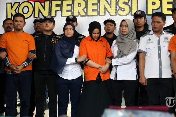 Ketiga tersangka pembunuhan hakim PN Medan, Jamaluddin