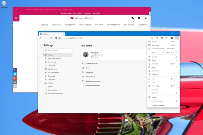 Browser baru Microsoft Edge Chromium