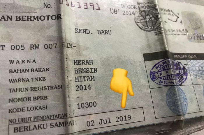 Masa berlaku STNK sampai 02 Juli 2019. Jika tidak bayar berturut dua tahun di 02 Juli 2021 bisa dihapus