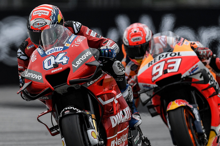 Andrea Dovizioso dan Marc Marquez menjadi pembalap dengan nomor start paling kecil dan besar di MotoGP musim ini