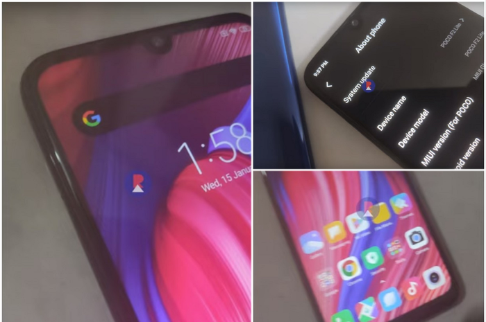 Tampilan Pocophone F2 Lite yang bocor.