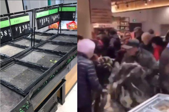 Warga Wuhan berebut persediaan bahan makanan