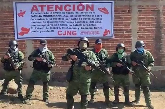 Foto geng narkoba CJNG dari Meksiko.