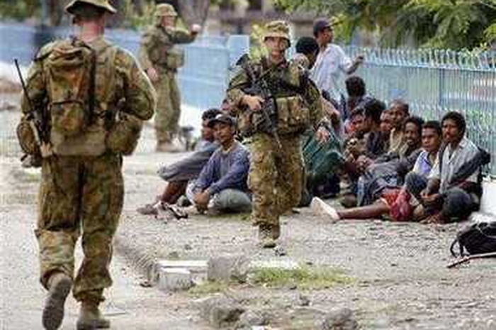 Tentara Australia ketika berada di Timor Leste saat kerusuhan tahun 2006 terjadi