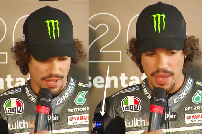 Lampu indikator airbag pada baju balap Franco Morbidelli menyala kayak lampu disko berubah warna