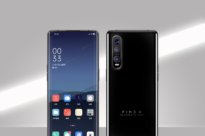 Desain bagian depan dan belakang Oppo Find X2