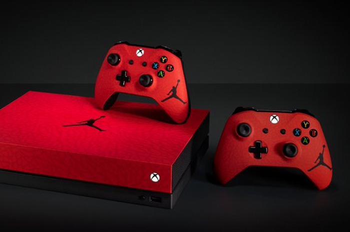 Tampilan dari edisi kolaborasi Xbox Series X dengan AIr Jordan