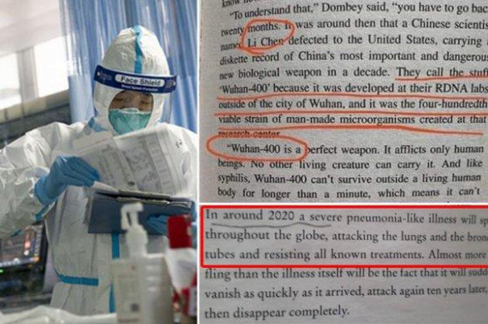 Bagian menakutkan dalam buku itu menyebut ada virus bernama Wuhan-400 yang merujuk pada Covid-19 yang muncul pertama kali di Wuhan.