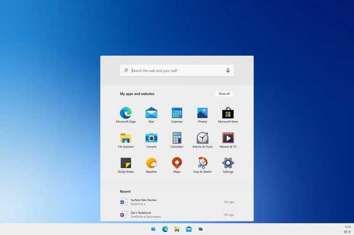 Start Menu baru