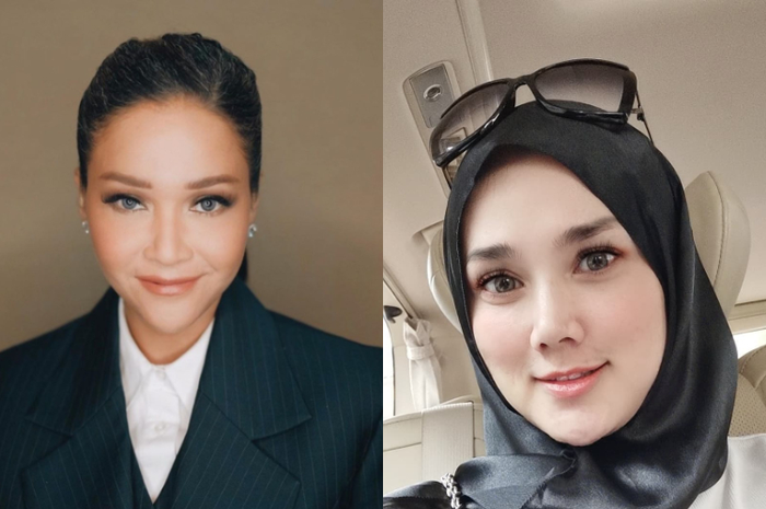 kolase foto Maia Estianty - Mulan Jameela