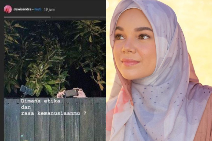 Kolase Instastory Dewi Sandra di media sosial pribadinya (siurce: tribunseleb & @dewisandra)