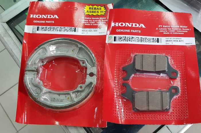 Ilustrasi kampas rem motor matic Honda.