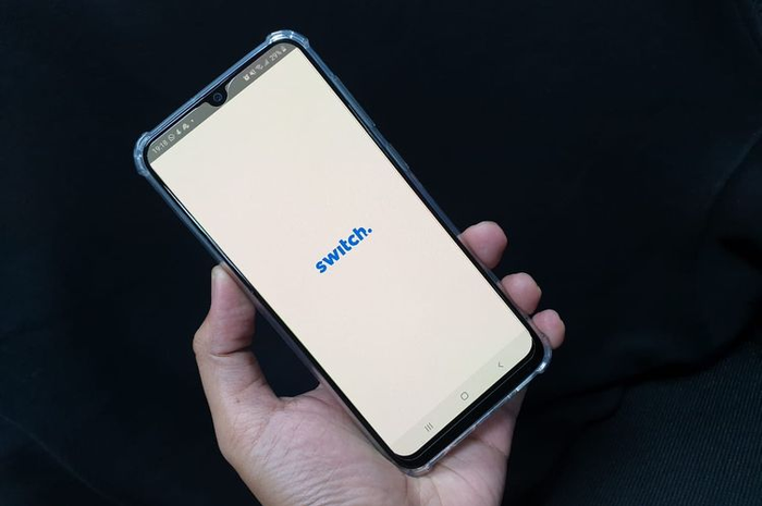 Layar awal aplikasi operator digital Switch