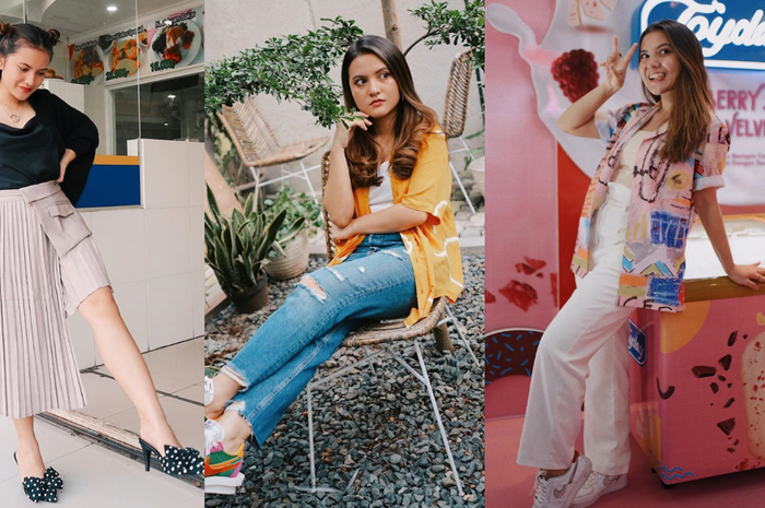 Gaya dengan outer ala Marsha Aruan
