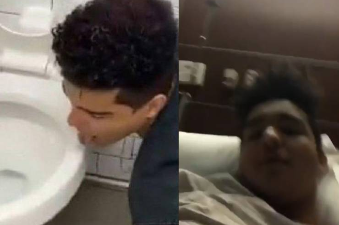 Pria ini kena batunya setelah ikut-ikutan virus corona challenge
