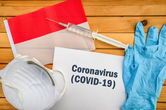 Ilustrasi virus corona di Indonesia.
