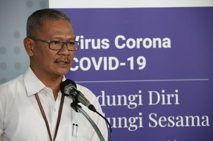 Juru bicara pemerintah untuk penanganan covid-19 Achmad Yurianto saat memberikan keterangan pers di Graha BNPB, Jakarta, Kamis (26/3/2020).(Dok. BNPB)