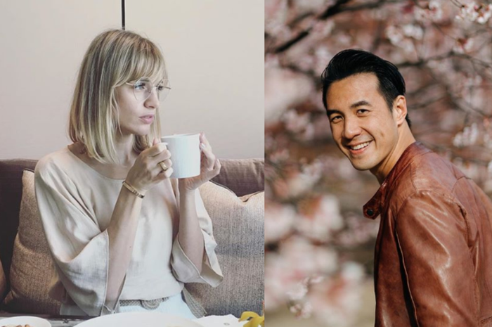 Kolase foto Daniel Mananta dan istrinya, Maria Viola