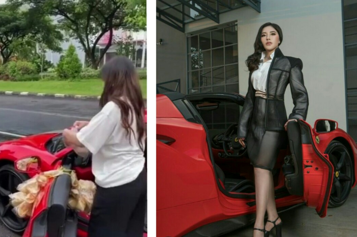 Viral, Wanita cantik ini bagikan nasi bungkus pakai ferrari