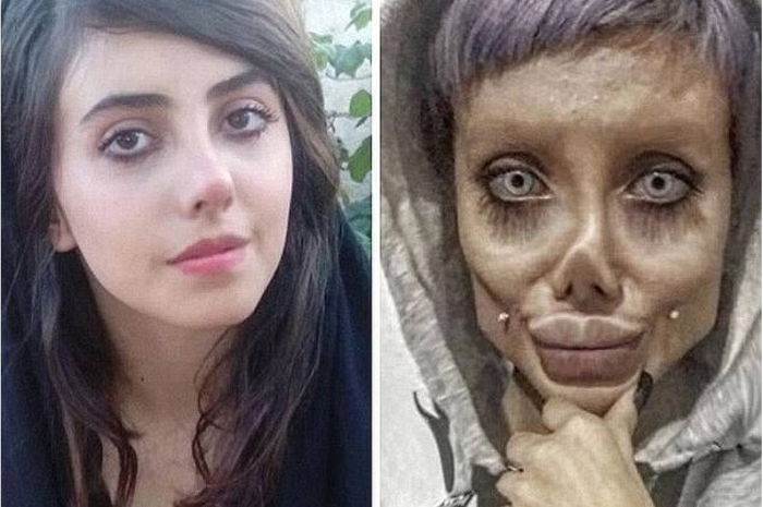 Sahar Tabar yang dijuluki zombie Angelina Jolie