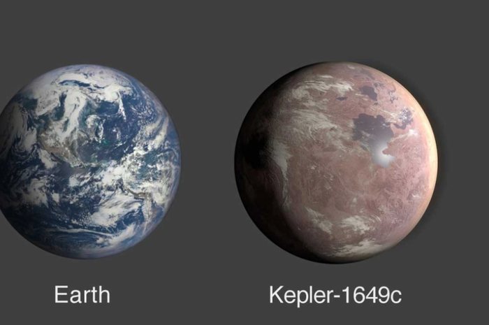Ilustrasi planet bumi dan planet yang ditemukan oleh ilmuwan antariksa