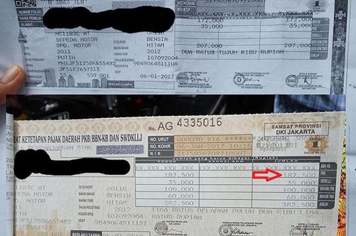 Ilustrasi pajak kendaraan bermotor. Kini warga terbebas dari denda pajak.